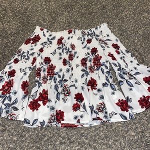 Long sleeve off the shoulder blouse